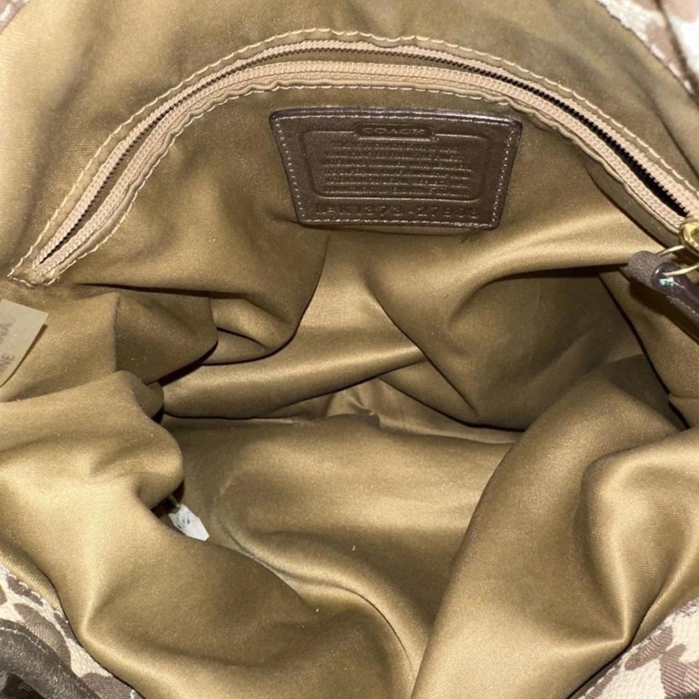 Y2K Coach brown multi/ brown leopard print shoulder bag Super cute! - Picture 6 of 8